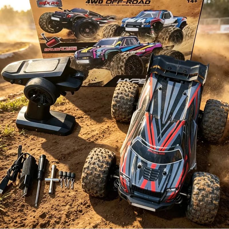 Rc Hobby Grade Monster Truck - MJX Hyper Go 16210 1/16 Cinza