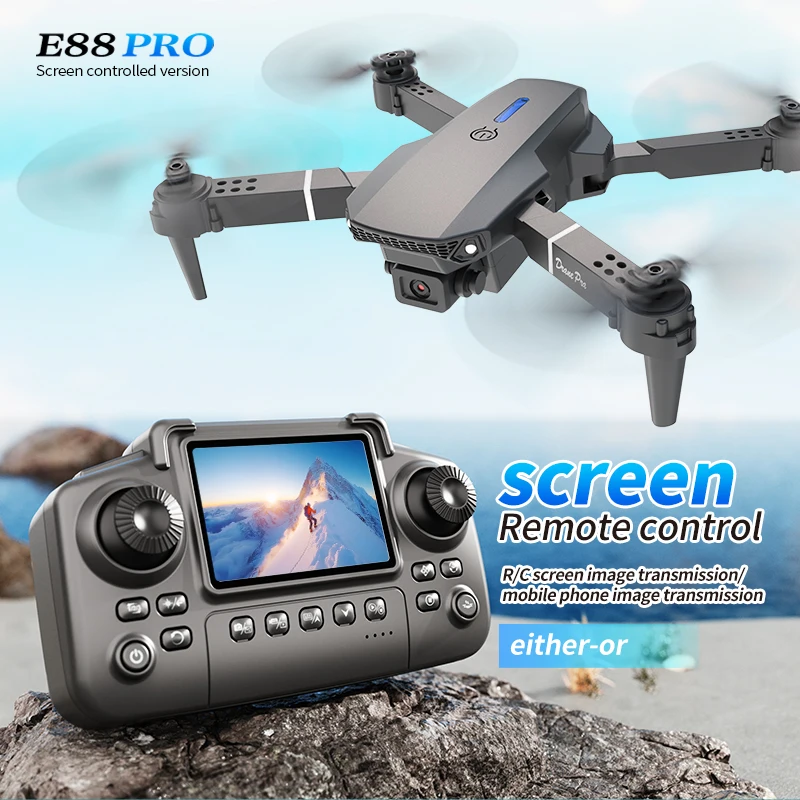 Rc Hobby Grade Helicopter - Profissional e88 pro drone com tela