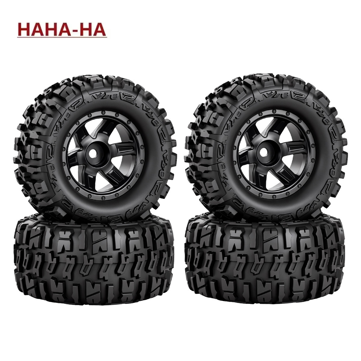Rc Truck Monster - 4 Peças de Pneus de Borracha