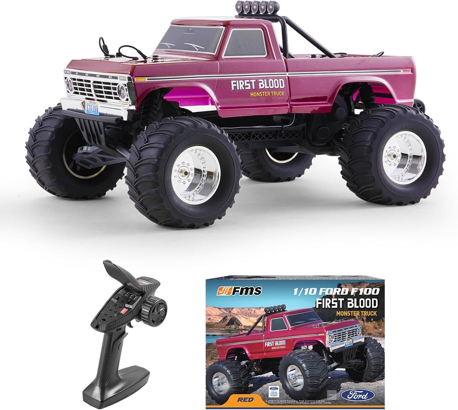 Rc Hobby Grade Monster Truck - Caminhão Monstro RC Ford F-100 Escala