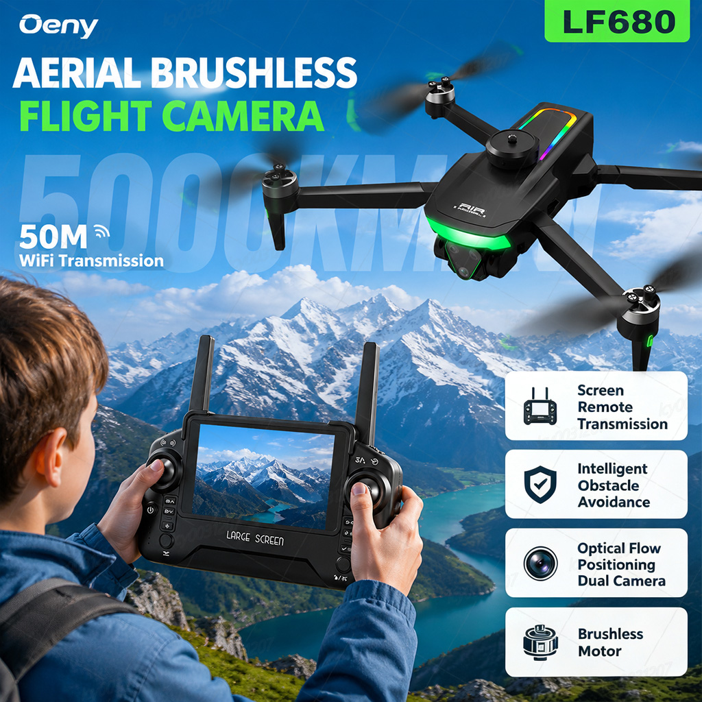 Rc Hobby Grade Helicopter - Drone Aéreo LF680 Atualizado com Câmeras