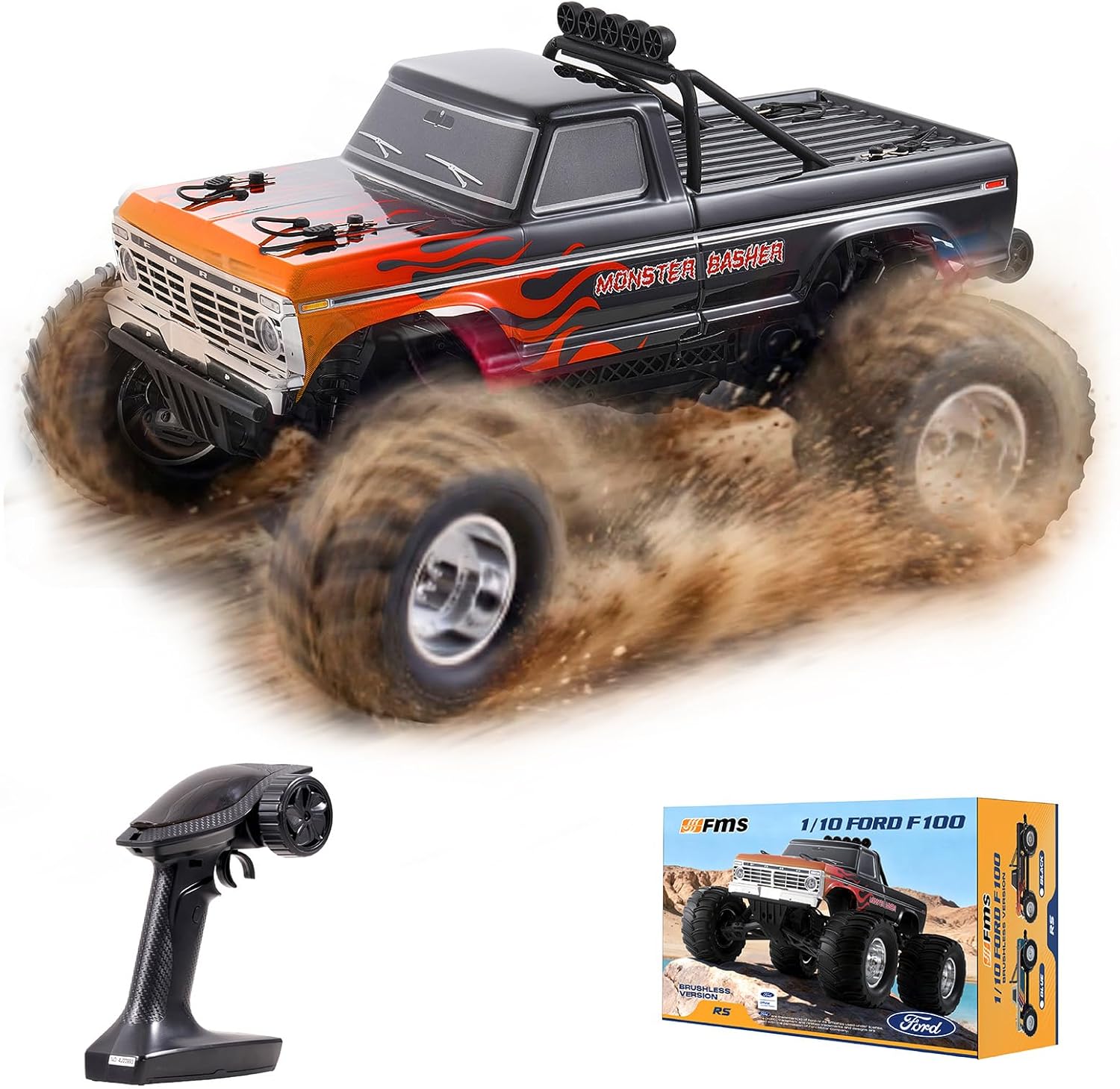 Rc Hobby Grade Monster Truck - Caminhão Monstro Brushless Ford F-100 1/10