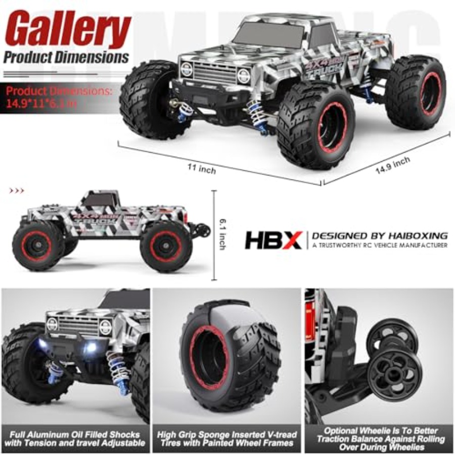 Caminhão monstro RC 4x4 off-ro - Rc Hobby Grade Monster Truck avaliação e preço