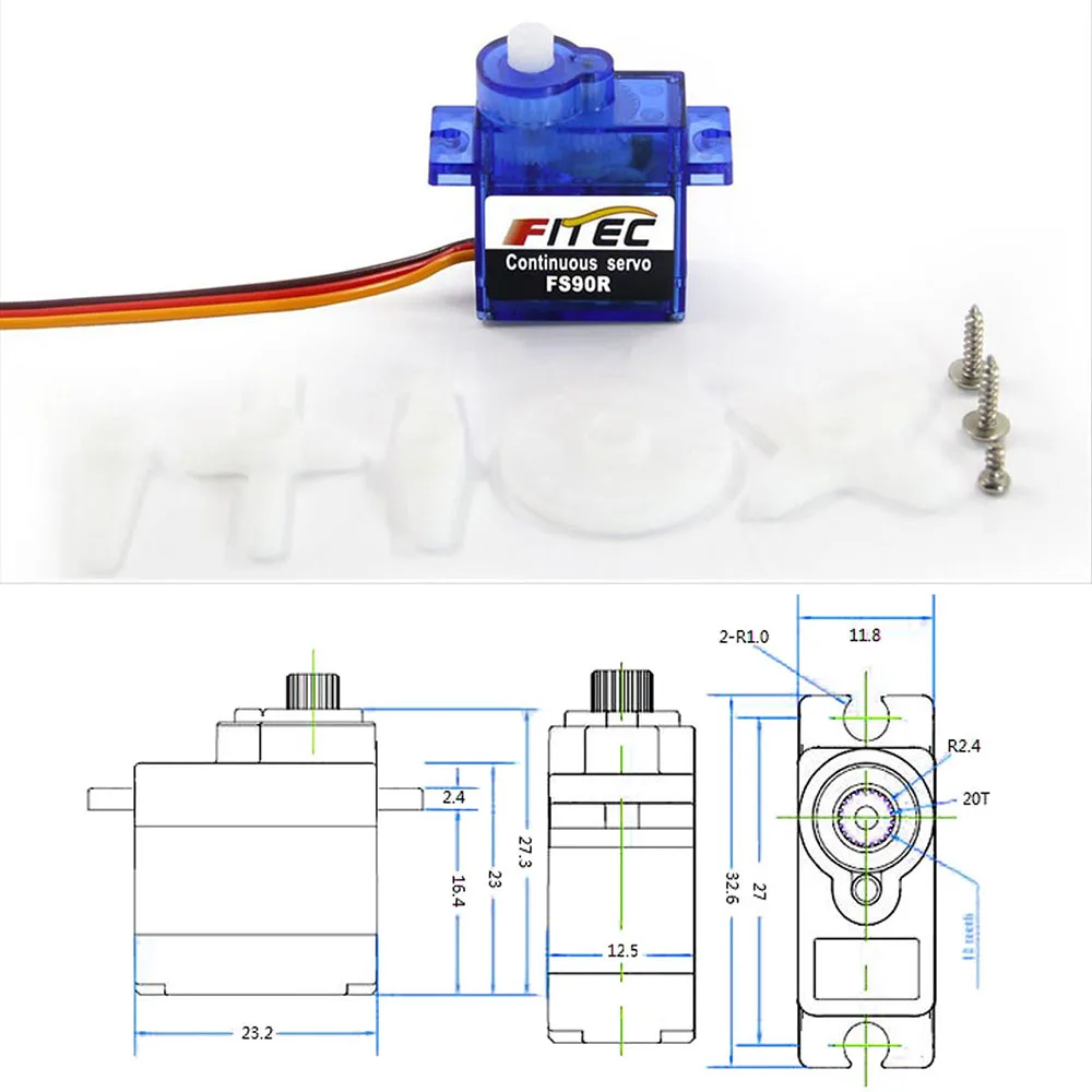Feetech mini fs90r micro servo - Rc Hobby Shops avaliação e preço