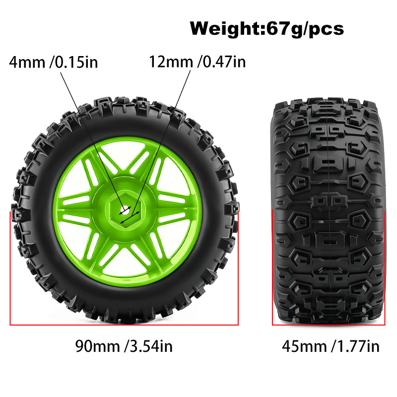 4 Pneus e Rodas para Caminhão  - Rc Truck Monster avaliação e preço