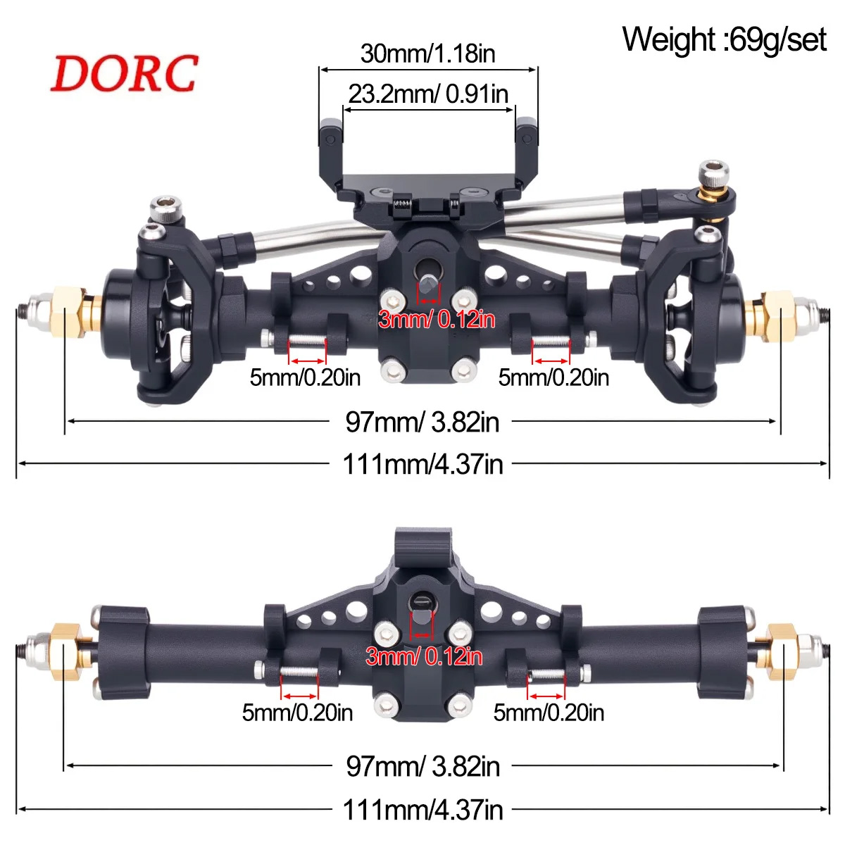 1 conjunto de eixos de plástic - Rc Hobby Racing avaliação e preço